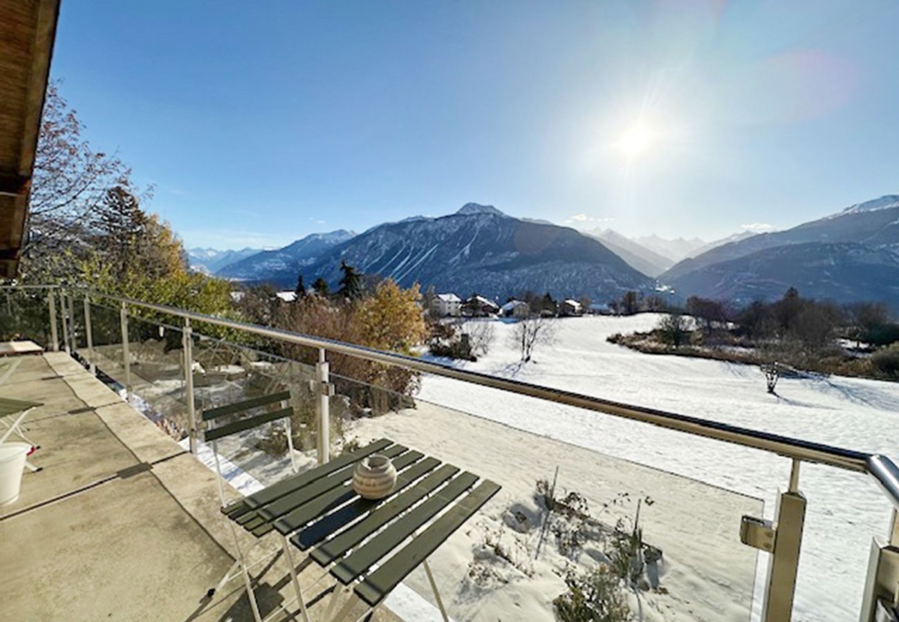 Ferienwohnung in Conzor - Sunny Lily facing the swiss Alps - Crans Montana